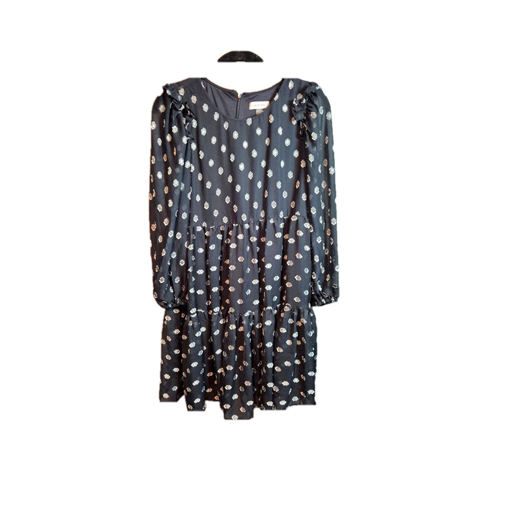 EUC 💖 Calvin Klein Navy ‘Polka Dot’-like Dress - size 10